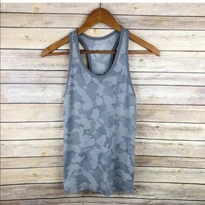 Athleta Gray Camo Speedlight Racerback Tank